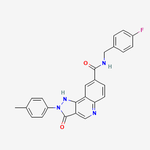 B2413264 N-(4-fluorobenzyl)-3-oxo-2-(p-tolyl)-3,5-dihydro-2H-pyrazolo[4,3-c]quinoline-8-carboxamide CAS No. 1251702-98-3