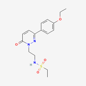 molecular formula C16H21N3O4S B2413307 N-(2-(3-(4-ethoxyphenyl)-6-oxopyridazin-1(6H)-yl)ethyl)ethanesulfonamide CAS No. 921555-18-2