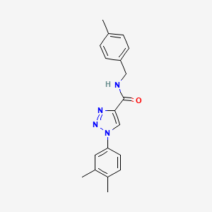 molecular formula C19H20N4O B2413352 1-(3,4-dimethylphenyl)-N-(4-methylbenzyl)-1H-1,2,3-triazole-4-carboxamide CAS No. 1207030-82-7