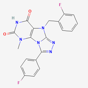 9-(2-fluorobenzyl)-3-(4-fluorophenyl)-5-methyl-5H-[1,2,4]triazolo[4,3-e]purine-6,8(7H,9H)-dione