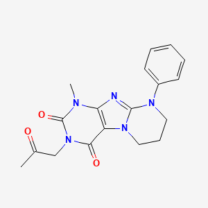 1-methyl-3-(2-oxopropyl)-9-phenyl-6,7,8,9-tetrahydropyrimido[2,1-f]purine-2,4(1H,3H)-dione