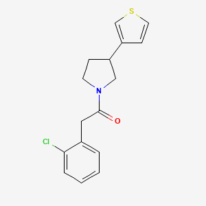 2-(2-Chlorophenyl)-1-(3-(thiophen-3-yl)pyrrolidin-1-yl)ethan-1-one