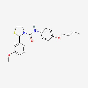 N-(4-butoxyphenyl)-2-(3-methoxyphenyl)thiazolidine-3-carboxamide