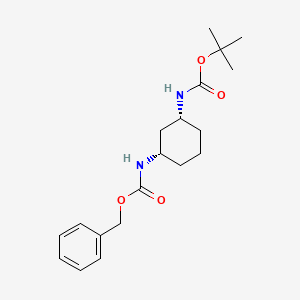 molecular formula C19H28N2O4 B2413459 benzyl tert-Butyl ((1R,3S)-cyclohexane-1,3-diyl)dicarbamate CAS No. 1261225-49-3