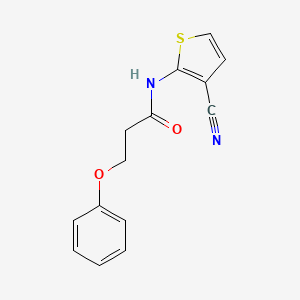 molecular formula C14H12N2O2S B2413483 N-(3-cyanothiophen-2-yl)-3-phenoxypropanamide CAS No. 865545-90-0