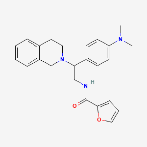 molecular formula C24H27N3O2 B2413577 N-{2-[4-(dimethylamino)phenyl]-2-(1,2,3,4-tetrahydroisoquinolin-2-yl)ethyl}furan-2-carboxamide CAS No. 946365-89-5
