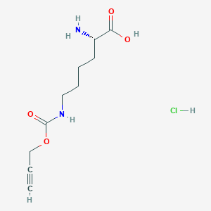 molecular formula C10H17ClN2O4 B2413581 N6-[(2-Propyn-1-yloxy)carbonyl]-L-lysine HCl CAS No. 1428330-91-9