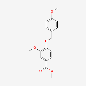 molecular formula C17H18O5 B2413591 Methyl 3-methoxy-4-((4-methoxybenzyl)oxy)benzoate CAS No. 1354549-24-8
