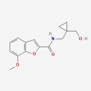 molecular formula C15H17NO4 B2413592 N-((1-(hydroxymethyl)cyclopropyl)methyl)-7-methoxybenzofuran-2-carboxamide CAS No. 1251578-76-3