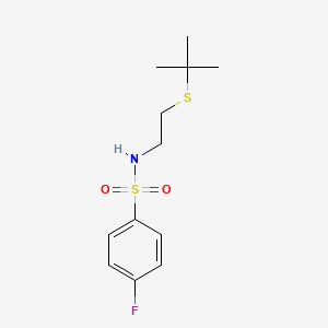 B2413594 N-[2-(tert-butylsulfanyl)ethyl]-4-fluorobenzenesulfonamide CAS No. 432017-39-5