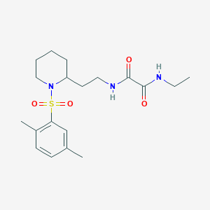 molecular formula C19H29N3O4S B2413595 N1-(2-(1-((2,5-dimethylphenyl)sulfonyl)piperidin-2-yl)ethyl)-N2-ethyloxalamide CAS No. 898407-11-9
