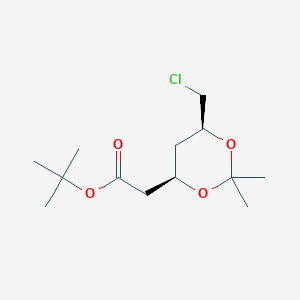 molecular formula C13H23ClO4 B024136 (4R-顺式)-6-氯甲基-2,2-二甲基-1,3-二氧六环-4-乙酸叔丁酯 CAS No. 154026-94-5