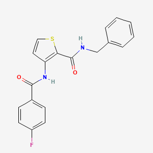 molecular formula C19H15FN2O2S B2413612 N-benzyl-3-[(4-fluorobenzoyl)amino]-2-thiophenecarboxamide CAS No. 692738-35-5