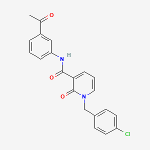 molecular formula C21H17ClN2O3 B2413613 N-(3-acetylphenyl)-1-(4-chlorobenzyl)-2-oxo-1,2-dihydropyridine-3-carboxamide CAS No. 946246-53-3