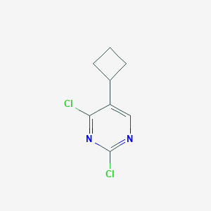 molecular formula C8H8Cl2N2 B2413637 2,4-dichloro-5-cyclobutylPyrimidine CAS No. 1563535-12-5