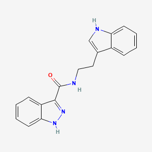 molecular formula C18H16N4O B2413639 N-[2-(1H-indol-3-yl)ethyl]-1H-indazole-3-carboxamide 