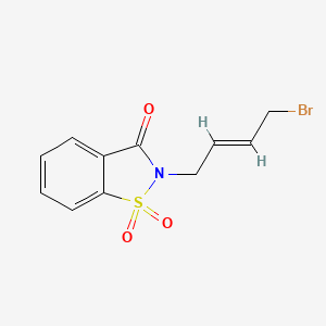 molecular formula C11H10BrNO3S B2413650 2-[(E)-4-bromobut-2-enyl]-1,1-dioxo-1,2-benzothiazol-3-one CAS No. 124372-68-5