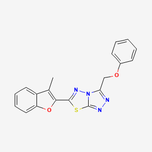 6-(3-Methyl-1-benzofuran-2-yl)-3-(phenoxymethyl)-[1,2,4]triazolo[3,4-b][1,3,4]thiadiazole
