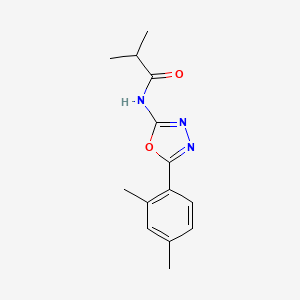 N-(5-(2,4-dimethylphenyl)-1,3,4-oxadiazol-2-yl)isobutyramide
