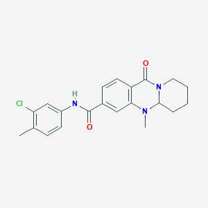 N-(3-chloro-4-methylphenyl)-5-methyl-11-oxo-5,6,7,8,9,11-hexahydro-5aH-pyrido[2,1-b]quinazoline-3-carboxamide