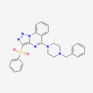 5-(4-Benzylpiperazin-1-yl)-3-(phenylsulfonyl)[1,2,3]triazolo[1,5-a]quinazoline