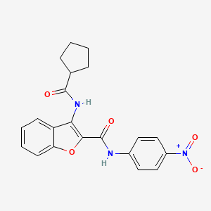 3-(cyclopentanecarboxamido)-N-(4-nitrophenyl)benzofuran-2-carboxamide