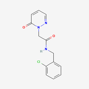 molecular formula C13H12ClN3O2 B2413671 N-(2-chlorobenzyl)-2-(6-oxopyridazin-1(6H)-yl)acetamide CAS No. 1210868-02-2