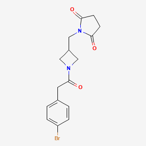 1-({1-[2-(4-Bromophenyl)acetyl]azetidin-3-yl}methyl)pyrrolidine-2,5-dione