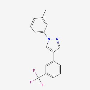1-(3-methylphenyl)-4-[3-(trifluoromethyl)phenyl]-1H-pyrazole