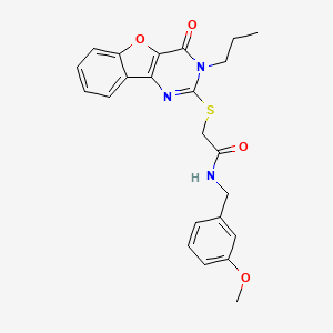 N-(3-methoxybenzyl)-2-[(4-oxo-3-propyl-3,4-dihydro[1]benzofuro[3,2-d]pyrimidin-2-yl)sulfanyl]acetamide