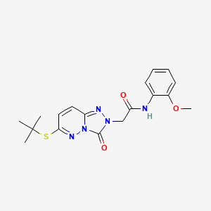 2-(6-(tert-butylthio)-3-oxo-[1,2,4]triazolo[4,3-b]pyridazin-2(3H)-yl)-N-(2-methoxyphenyl)acetamide