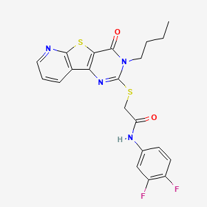 2-((3-butyl-4-oxo-3,4-dihydropyrido[3',2':4,5]thieno[3,2-d]pyrimidin-2-yl)thio)-N-(3,4-difluorophenyl)acetamide