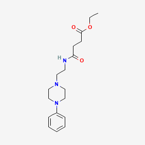 molecular formula C18H27N3O3 B2413688 Ethyl 4-oxo-4-((2-(4-phenylpiperazin-1-yl)ethyl)amino)butanoate CAS No. 1209855-75-3