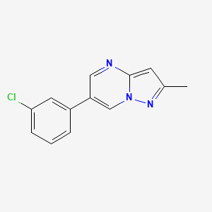 molecular formula C13H10ClN3 B2413696 6-(3-Chlorophenyl)-2-methylpyrazolo[1,5-a]pyrimidine CAS No. 866132-36-7