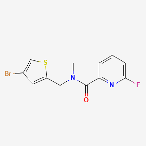 molecular formula C12H10BrFN2OS B2413701 N-[(4-bromothiophen-2-yl)methyl]-6-fluoro-N-methylpyridine-2-carboxamide CAS No. 1550162-66-7