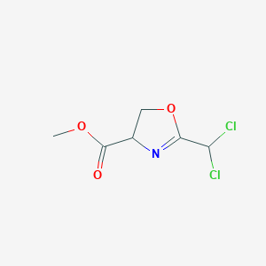 molecular formula C6H7Cl2NO3 B2413706 Methyl 2-(dichloromethyl)-4,5-dihydro-1,3-oxazole-4-carboxylate CAS No. 289030-37-1