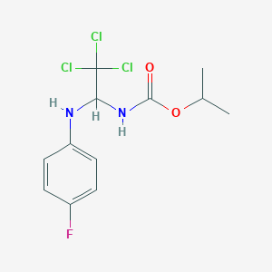 molecular formula C12H14Cl3FN2O2 B241372 isopropyl (2,2,2-trichloro-1-((4-fluorophenyl)amino)ethyl)carbamate 