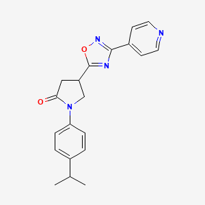 1-(4-Isopropylphenyl)-4-[3-(4-pyridyl)-1,2,4-oxadiazol-5-yl]-2-pyrrolidinone
