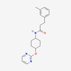 N-((1r,4r)-4-(pyrimidin-2-yloxy)cyclohexyl)-3-(m-tolyl)propanamide