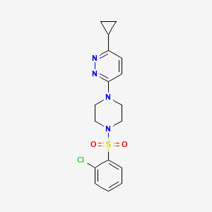 3-(4-((2-Chlorophenyl)sulfonyl)piperazin-1-yl)-6-cyclopropylpyridazine