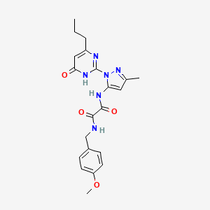 N1-(4-methoxybenzyl)-N2-(3-methyl-1-(6-oxo-4-propyl-1,6-dihydropyrimidin-2-yl)-1H-pyrazol-5-yl)oxalamide