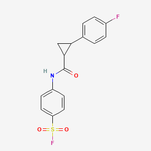4-[[2-(4-Fluorophenyl)cyclopropanecarbonyl]amino]benzenesulfonyl fluoride
