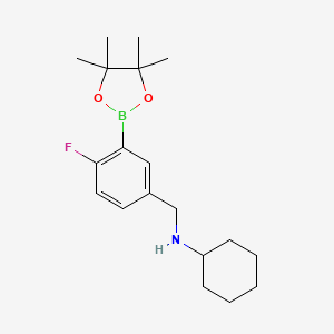 5-(N-Cyclohexylaminomethyl)-2-fluorophenylboronic acid, pinacol ester