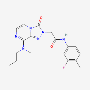 N-(3-fluoro-4-methylphenyl)-2-[8-[methyl(propyl)amino]-3-oxo[1,2,4]triazolo[4,3-a]pyrazin-2(3H)-yl]acetamide