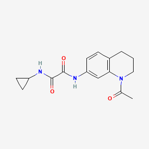molecular formula C16H19N3O3 B2413754 N1-(1-acetyl-1,2,3,4-tetrahydroquinolin-7-yl)-N2-cyclopropyloxalamide CAS No. 898466-04-1