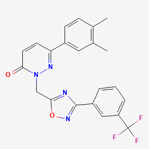 6-(3,4-dimethylphenyl)-2-((3-(3-(trifluoromethyl)phenyl)-1,2,4-oxadiazol-5-yl)methyl)pyridazin-3(2H)-one