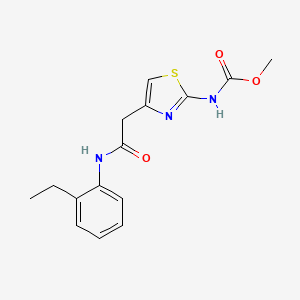 molecular formula C15H17N3O3S B2413849 Methyl (4-(2-((2-ethylphenyl)amino)-2-oxoethyl)thiazol-2-yl)carbamate CAS No. 946313-53-7
