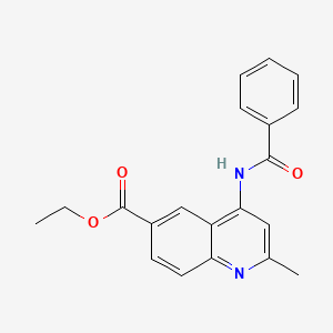 molecular formula C20H18N2O3 B2413855 Ethyl 4-benzamido-2-methylquinoline-6-carboxylate CAS No. 940984-17-8