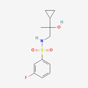 molecular formula C12H16FNO3S B2413961 N-(2-cyclopropyl-2-hydroxypropyl)-3-fluorobenzenesulfonamide CAS No. 1286710-72-2