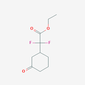 molecular formula C10H14F2O3 B2414010 Ethyl 2,2-difluoro-2-(3-oxocyclohexyl)acetate CAS No. 295360-04-2